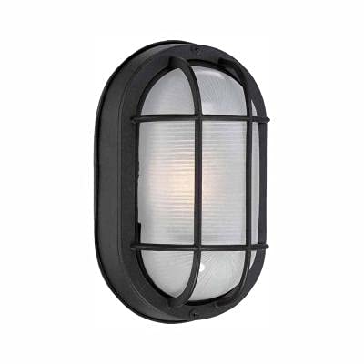 Image of Light House PVC Waterproof Exterior /Outdoor Bulkhead Wall Light for Offices /Home (Black, 20x10x9cm)