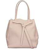  Freyday Damen Echtleder Shopper mit Innentasche in vielen Farben Schultertasche Henkeltasche (Nude)