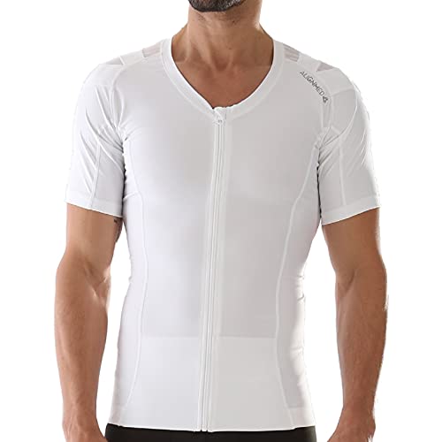 ALIGNMED Posture Shirt 2.0 Zipper - Mens - White, Large