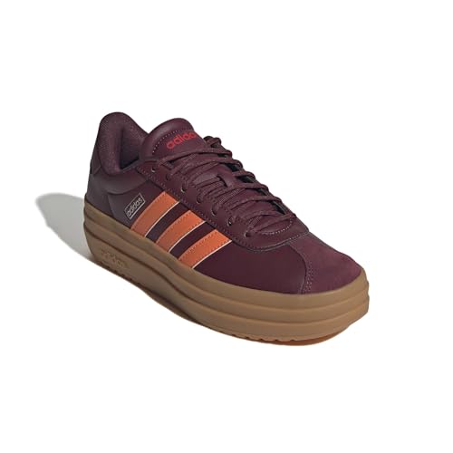 Image of adidas Womens Vl Court Bold Lace Up Sneakers Shoes Casual - Pink