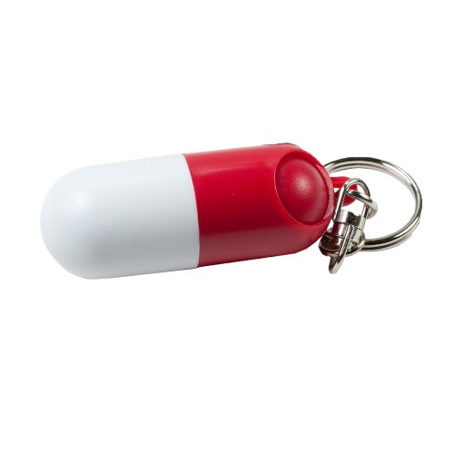 Ezy Dose Med-capsule Keychain - Red and White