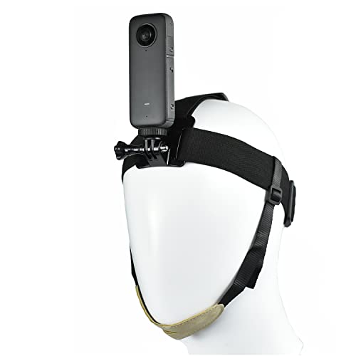 Vgsion Head Strap Mount for Insta360 One X3, X2, RS, Compatible With GoPro Hero 10/9/8/7 and Other Similar Action Cameras