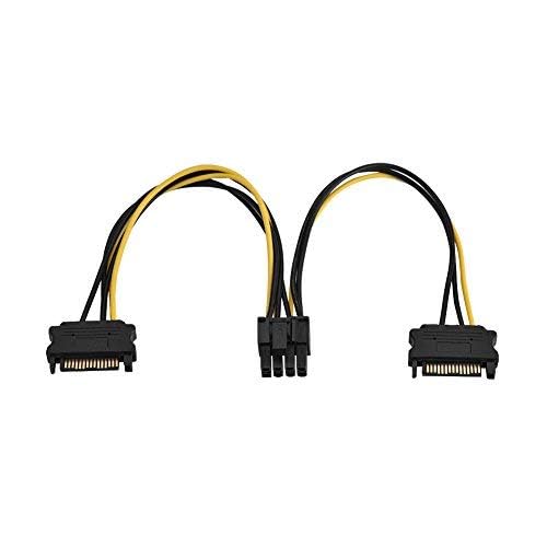 Cable de Datos SATA y Splitter de 15 Pin - Alta Velocidad, 8" miniatura 8