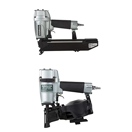 Metabo HPT Construction Stapler (N5024A2) w/ NV45AB2 Roofing Nailer Metabo HPT Construction Stapler (N5024A2) w/ NV45AB2 Roofing Nailer