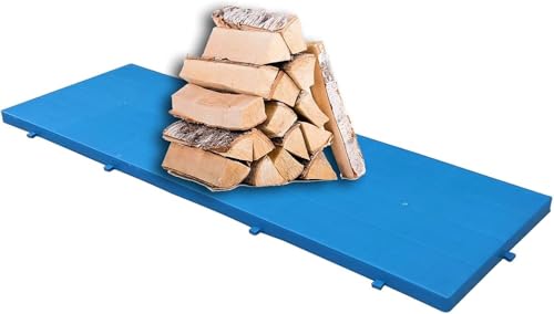 GPECTIFO 1 palé de plástico ligero expandible de polietileno, estante de almacenamiento de división, almacén, jardín, exterior, estantes pequeños, fácil de apilar, 3 cm de alto