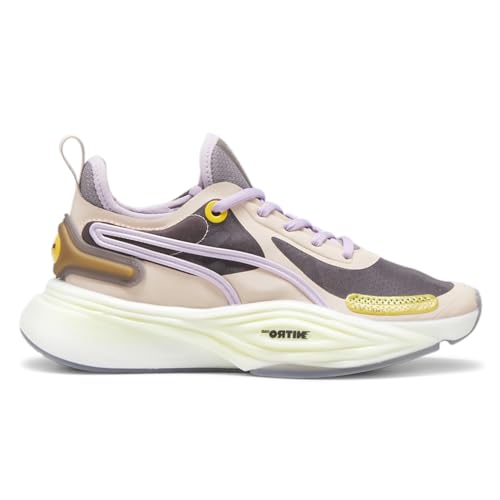PUMA Womens Lemlem X Pwr Nitro Sqd Training Sneakers Shoes - Beige, Purple - Size 10 M