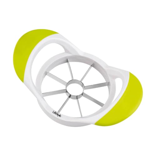 Lifestyle 177635 Cortador y Descorazonador de Manzana, Abs y Acero Inoxidable, Blanco y Verde