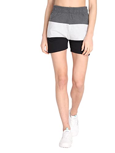 Image of CHKOKKO Women's Regular Cotton Regular Fit Plain Shorts for Women