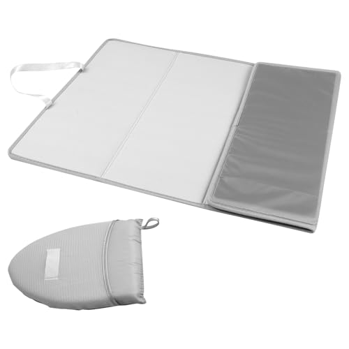 Alfombra de planchado con accesorios para tabla de planchar, mantel plegable portátil para viaje y hogar (cubierta en cuatro,alfombra de plancha)