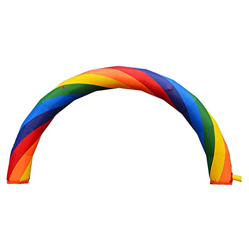 E-Found Inflatable Rainbow Arch 20ft X 10ft Advertising Party Celebration Garden Decoration Arch Strengthen PU Coated Oxford for Event Entrance Rental Advertisement
