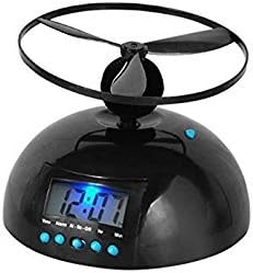 Novelty Digital LED Alarm Clock Gadget Run Away Flying/Rolling Helicopter Chopper Propeller Clock Creative gift
