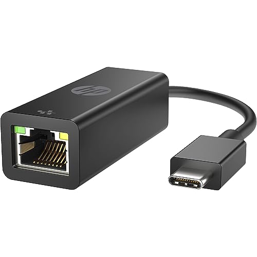 Adaptador de USB-C a RJ45 HP G2, conector de red Ethernet negro compatible con ordenador PC
