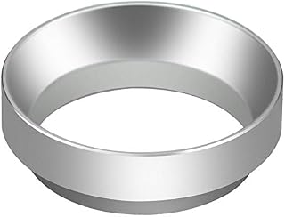 58mm Coffee Universal Dosing Aluminum Ring, Espresso Portafilter Dosing Funnel Ring for Espresso Coffee Machine Brewing Bowl Coffee Powder (Silver)