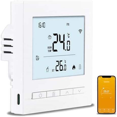 Thermostat Connecté WiFi pour Chauffage de Chaudière Programmable...