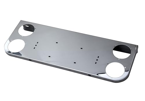 Image of Stainless Steel Real Light Panel with 4 inch Light Round Cutouts