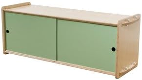 Housefish Key Modular Storage with Door, Short, Maple and Sage Green