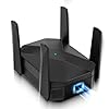 MEETOWN Repeteur WiFi 6, AX3000 Repeteur WiFi Puissant, 5GHz&2.4GHz avec 4 Antennes Amplificateur WiFi Compatible avec Toutes Les Box, Couverture jusqu'à 500m et 80 appareils