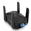 MEETOWN Repeteur WiFi 6, AX3000 Repeteur WiFi Puissant, 5GHz&2.4GHz avec 4 Antennes Amplificateur WiFi Compatible avec Toutes Les Box, Couverture jusqu'à 500m et 80 appareils