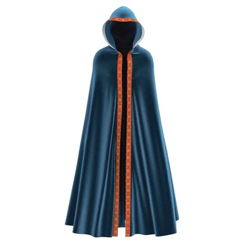 Cape médiévale à capuche anti-plis pour costume adulte et scène de théâtre