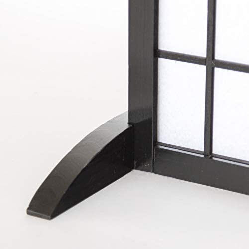 PEGANE Lot de 2 Pieds pour paravent en Bois Noir - 2.8 x 33 x 0.8 cm