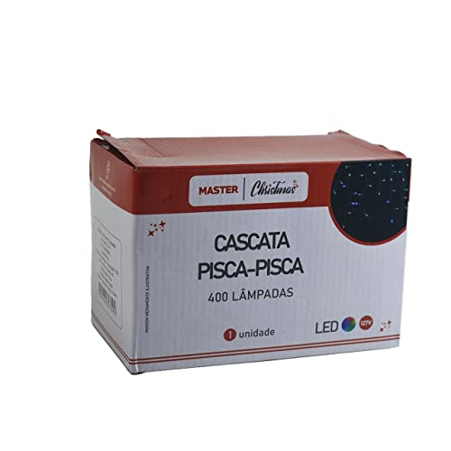 Cascata Pisca Pisca 400 Led Colorido 110v 8 Funções Master