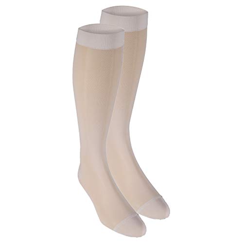 Image of Truform Sheer Compression Stockings, 15-20 mmHg, Women's Knee High Length, 20 Denier