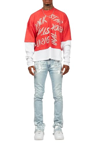 Men's Kodak Blue/White Painter Stacked Flare Jean