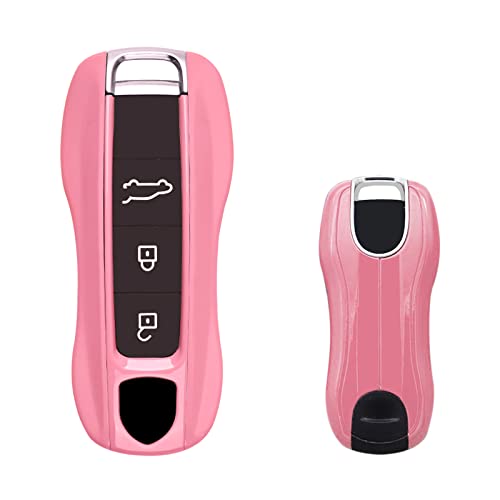 Coque pour clé de voiture Porsche d'une finition rose premium et ajustement parfait sur-mesure