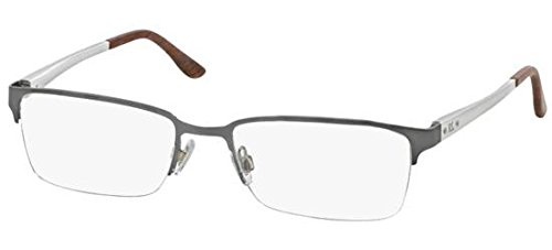 Ralph By Ralph Lauren Men's Rl5089 Rectangular Prescription Eyewear Frames, Semi-Shiny Gunmetal/Demo Lens, 54 Mm #TOP14
