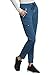 Cherokee Statement Women Scrubs Pant Mid Rise Tapered Leg Drawstring CK055, XL, Caribbean Blue