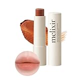 Melixir (メリクサー公式) ヴィーガンリップバター #12 Caramel (12色)、ティンテッドリップクリーム、ナチュラルカラー、なめらかな塗り心地、 シアバター配合の保湿リップケア、敏感唇・乾燥唇用、 ビーフリー、 ワセリンフリー、 韓国スキンケア 3.9g