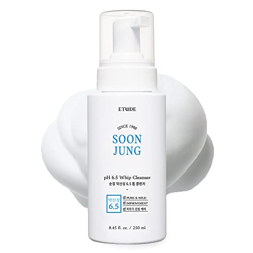 ETUDE SoonJung pH 6.5 Whip Cleanser 8.5 fl. oz. (250ml) 21AD Non Comedogenic & Hypoallergenic