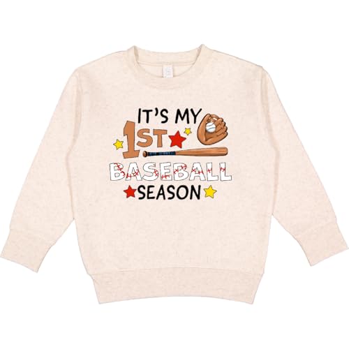 inktastic It's My First Baseball Season Toddler Sweatshirt 4T Natural Heather 452c8