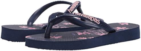 Havaianas Kid's Slim Floral Flip Flop Sandal, Navy Blue, 2 M US Little Kid | Image 6