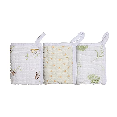 PAPI DESDE 1974 Paninho De Boca Soft Bamboo Mami C/Prendedor De Chupeta Para Bebê 25Cm X 25Cm Contém 03 Unidades