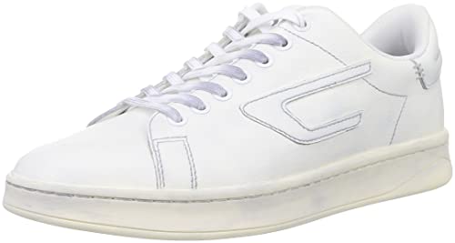 [Diesel] (ディーゼル) メンズ カウレザー ローカット スニーカー Y02869P4795 45 ホワイト H9267