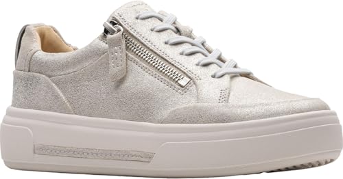 Clarks Clarks - Womens Hollyhock Zip Shoes, Color Metallic, Size: 10 W US