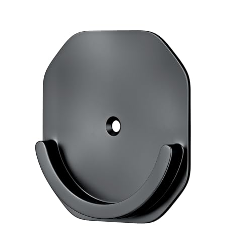 【落下防止専用】突っ張り棒支え 強力サポート板 突っ張り棒落ちない 耐荷重60KG、直径58mm 両面テープとスクリュー付き : つっぱり棒 補強 室内干し、衣類収納、浴室乾燥 2個セット (ブラック)