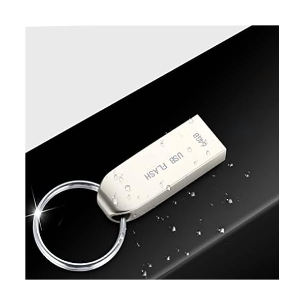USB Stick 64 GB Metall USB 3.0 Wasserdichter USB Memory Stick für Speicherung und Backup mit Schlüsselager – Bild 4