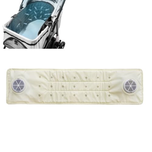 AOUCNペットカート用、ファンシート、通気性、耐熱性、風量調整、冷却パッド、低ノイズ、省エネ、低消費電力、取り外し可能で洗濯可能、犬、猫、中型犬に適しています (ベージュ,ポケットなし)