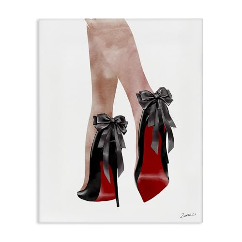 Stupell Industries Glam Bow Heels Still Life, 16 x 20 Inch Canvas Wall Art