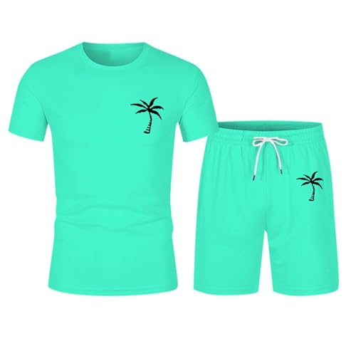 Survêtement d'été pour homme ensemble t-shirt short vert menthe XXS