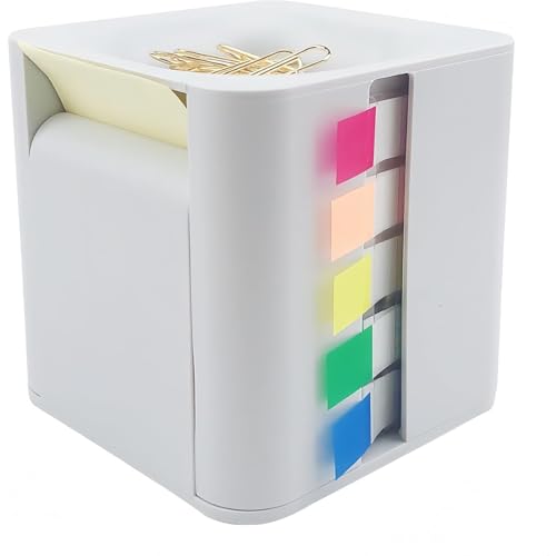 Diggly 付箋ボックス クリエイティブなオフィス用メモボックス、箋紙、マーカーステッカー、、ボックスメモロール (ホワイト)