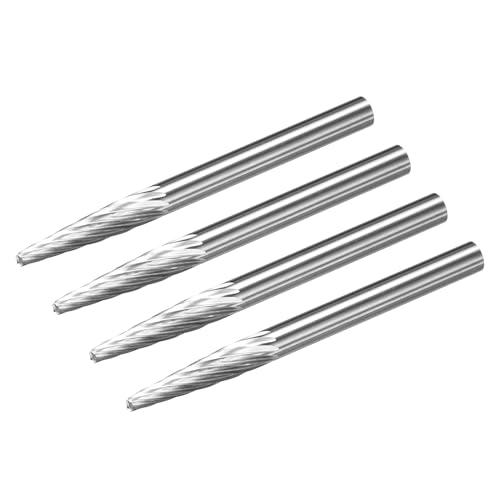 Fresas de carburo de tungsteno uxcell 4 piezas miniatura 1