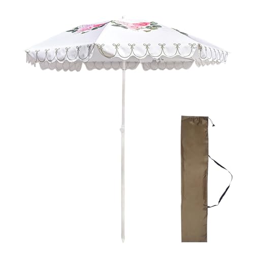 Sombrilla de playa antiviento 200cm plegable e inclinable para piscina 2