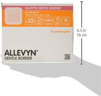 ComfortCare: ALLEVYN Gentle Border 10cm x 10cm x10 Adhesive Foam Dressing for Gentle Wound Healing
