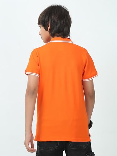 Image of Cotton Polo T-Shirt for Kids Boys Girls Half Sleeve, Regular Fit Tees for Boys Collared Casual Tshirts | Soft & Breathable Biowash Fabric | Half Sleeve