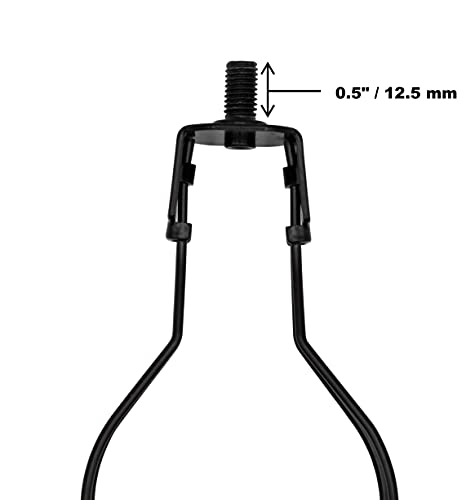 Image of Creative Hobbies Lamp Shade Light Bulb Clip Adapter Clip on with Shade Attaching Finial Top, Silver Color - No Harp Needed | 4 Pack