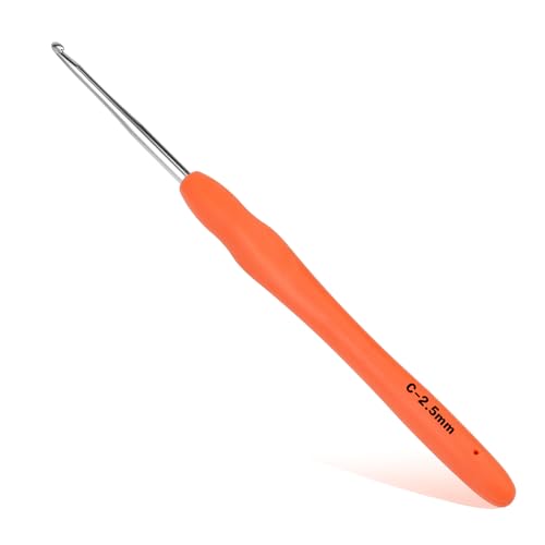 Image of Crochet Hook, 2.5 mm Ergonomic Crochet Hook, Crochet Needles for Arthritic Hands, Knitting Needles with Soft Handle Beginners and Experienced Hobbyists (2.5 mm)