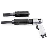 Bituxx Druckluft Nadelentroster Entroster Rostentferner Nadelpistole 4000 U/min + 2 Nadelköpfe mit 19 Nadeln Ø 3mm (Nagelentroster + 2 Nadelköpfe)
